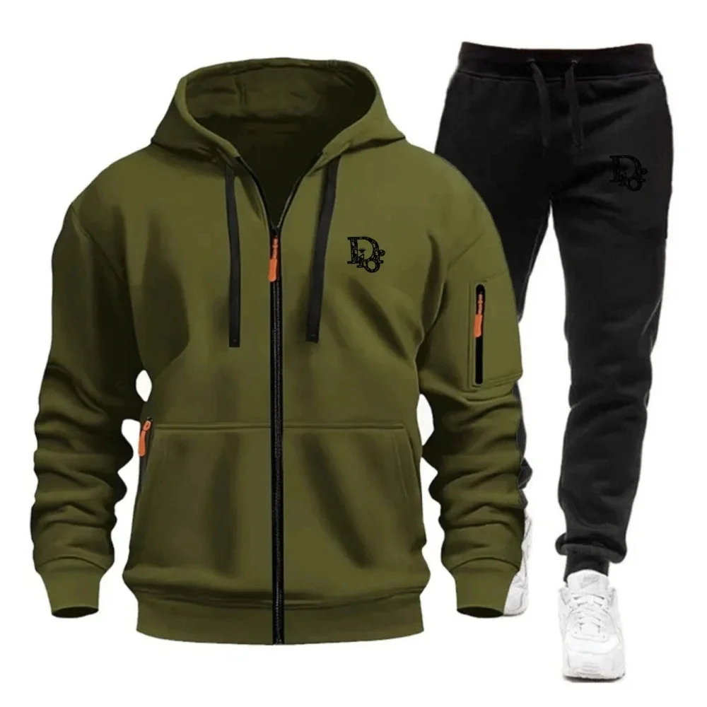 Winter Clothing Pk - 2026 Herren-Trainingsanzug-Set mit Kapuzenpullover und Jogginghose,