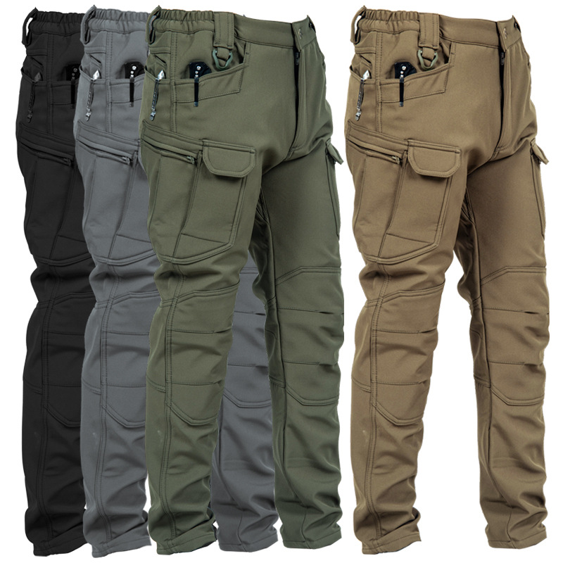 Winter Clothing Hiking - Herren-Slim-Fit-Taktische-Arbeitshosen mit Mehrfachtaschen, Wind- und Wasserdicht,